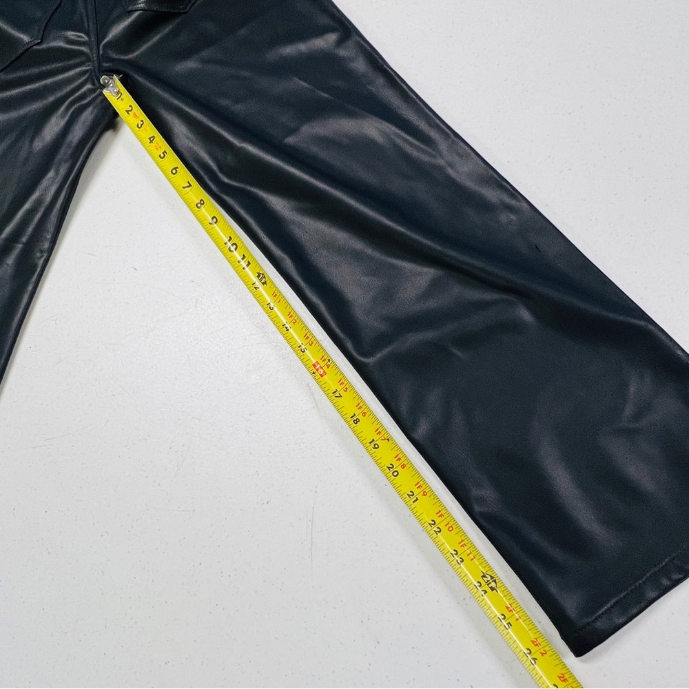 LOFT Five Pocket Straight Pants in Faux Leather 29 - 8 NWT BLACK - Picture 8 of 9